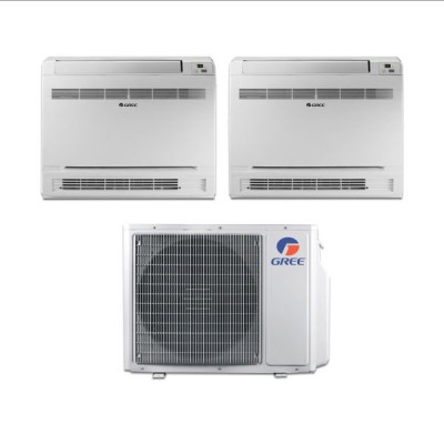 CLIMATIZZATORE GREE CONSOLE PAVIMENTO DUALSPLIT 9000+9000+GWHD14NK6OO INVERTER R-32 WI-FI