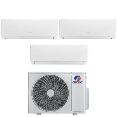 CLIMATIZZATORE GREE PULAR TRIALSPLIT 9000+9000+9000+GWHD(24)NK6OO INVERTER R-32 WI-FI